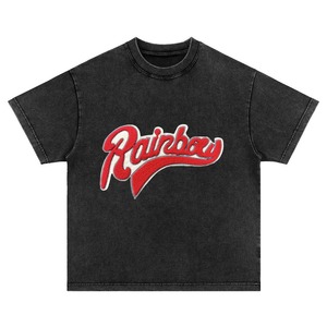 Camiseta con estampado DTG con gráfico personalizado para hombre, camiseta con lavado ácido y bordado con parche desgastado Vintage con diseño de patrón, camisetas impresas - Product Image 5