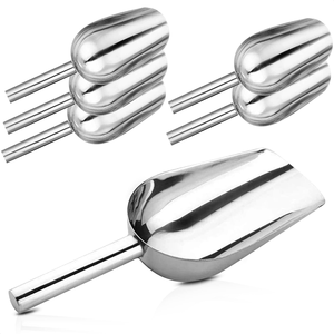 Juego de cucharas de cocina de acero inoxidable Ideal para cubitos de hielo, granos de café, comida, harina de caramelo, palomitas de maíz, cucharas sin óxido - Product Image 5