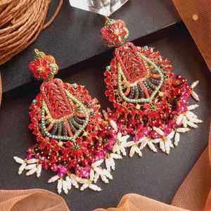 Ensembles de bijoux de mariage traditionnels pakistanais boucles d'oreilles de mariée lourdes pour les femmes - Product Image 4