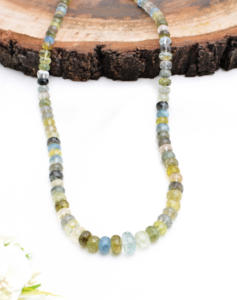 ลูกปัดพลอยหลายชนิดเจียระไนธรรมชาติสำหรับทำเครื่องประดับชั้นดี สร้อยคอพลอย - Product Image 1