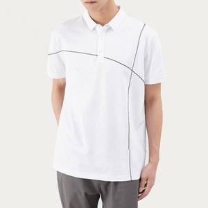 2025 Fitness de manga corta para Polo personalizado de alta calidad 100% algodón patrón sólido Material de lona para deportes moda Leisur - Product Image 5