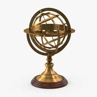 Globe armillaire en laiton artisanal, globe décoratif de table pour la maison, le bureau, l'étude, décoration nautique vintage