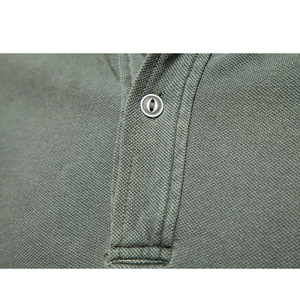 Polos de hombre personalizados OEM 100% algodón orgánico estilo informal cuello de manga corta verano algodón transpirable hombre High Street Style - Product Image 5