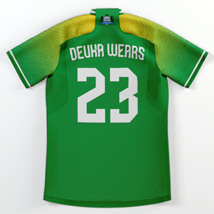 Maillot de football imprimé par sublimation OEM composé de polyester col en V personnalisé avec nom et numéro personnalisés pour les équipes - Product Image 2