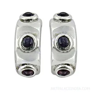 "925 <b>Silver</b> Rhodium-Plated <b>Huggie</b> Hoop Earrings for Women Trendy & Religious Style" - Product Image 2