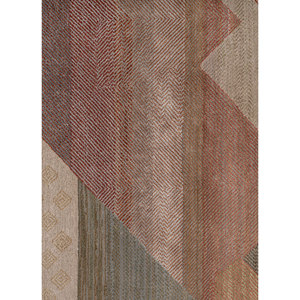 Tapis noués à la main en laine et soie de bambou à motifs géométriques Manchaha, rose et violet, pour usage domestique - Les-2896 - Product Image 3