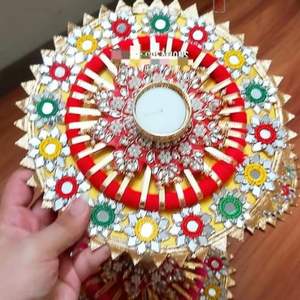 Support à fleurs de mariage élégant en or, plastique écologique pour la décoration de la maison et des mariages, rehausse l'esthétique festive, Pâques, Diwali - Product Image 3