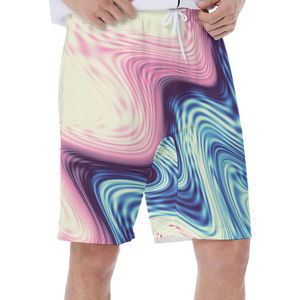 Pantalones cortos de sublimación ecológicos de talla grande 150 GSM hechos a medida, estilo callejero, algodón/poliéster, secado rápido, decorativos sólidos - Product Image 3