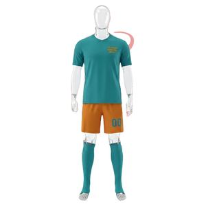 Ensemble d'uniformes de football personnalisés, maillot complet, shorts, chaussettes, service d'impression de logo d'équipe - Product Image 1