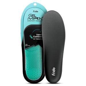 Semelle intérieure Frido Gel Max Comfort |   Semelle intérieure en gel avec mousse à mémoire de forme |   Semelles confortables pour toute la journée, unisexe - Product Image 1