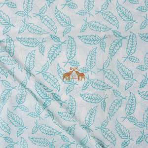 Tissu en coton pur léger à imprimé floral et feuilles, fait main, matière douce pour robes, chemises, jouets, filles et garçons - Product Image 5