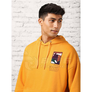 Sweat à capuche élégant en coton mélangé pour hommes avec un design moderne adapté aux tenues décontractées Sweat à capuche pour hommes de haute qualité - Product Image 5