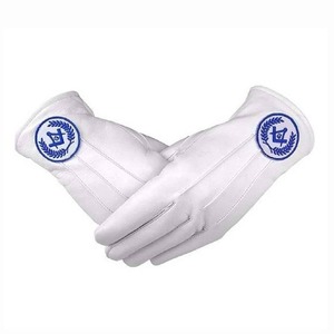 Guantes Blancos de Algodón 100% de Alta Calidad para Masón, con Logotipo Bordado Personalizado, Color Personalizado, Empaque en Caja de Regalo, MOQ Bajo, de Fábrica - Product Image 6