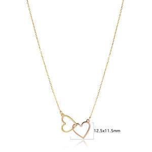 Collier à breloque artisanal en argent sterling 925, design cœur entrelacé double, fabrication turque, vente en gros - Product Image 3