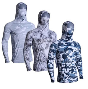 เสื้อฮู้ดตกปลา แขนยาว ระบายอากาศได้ดี ไซส์ใหญ่ รับออกแบบโลโก้ ป้องกันรังสียูวี 50+ แห้งเร็ว แบบสวมหัว - Product Image 1