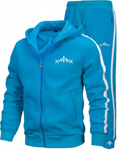 Chándal sólido con capucha de algodón 100% | Diseño unisex hecho a medida | Ropa cálida transpirable antibacteriana - Product Image 1