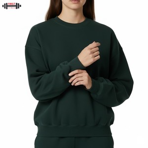 Sudadera de Invierno de Alta Calidad con Cuello en V y Hombros Caídos para Mujer 2025, Sudadera de Forro Polar Extra Grande Personalizada, Ropa Urbana de Algodón de Marca - Product Image 5