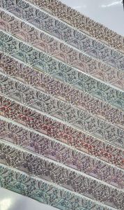 Rubans et dentelles brodés à la machine huit couleurs sur mesure Grosgrain de 2 pouces de large pour robes de mariée - Product Image 5