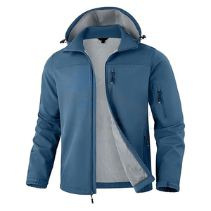 แจ็กเก็ตกันน้ำกันหนาวมีฮู้ดสำหรับผู้ชาย, เสื้อโค้ทผ้าโพลีเอสเตอร์ให้ความอบอุ่นสำหรับสภาพอากาศหนาวเย็นและปกป้องทุกฤดู - Product Image 1