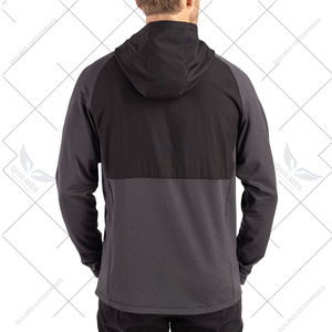 Veste à capuche de performance pour homme avec fermeture éclair intégrale, logo personnalisé, légère, en polyester, pour le sport, les activités de plein air et les tenues décontractées - Product Image 6