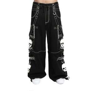 Pantalones Góticos Negros con Calavera Grande para Hombre, Estilo Bondage, Alternativo, Punk Rock, Emo, de Inspire Apparel, Nuevo 2025 - Product Image 2