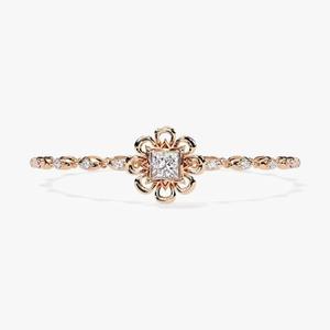 Bracelet de Tennis classique en or rose 14 carats rond et taille princesse Moissanite cultivé en laboratoire pour cadeau d'anniversaire - Product Image 2