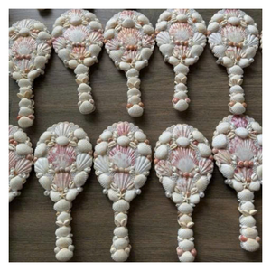 Seashell Mirror Crafted In Vietnam From Real Assorted Shells, Stunning Compact Seashell Mirror For Makeup And Coastal Decoration - Product Image 3