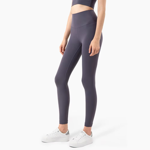 Leggings de yoga pour femmes de qualité supérieure, taille haute, tricotés, à coutures, écologiques, séchage rapide, doux, respirants, leggings de fitness - Product Image 4