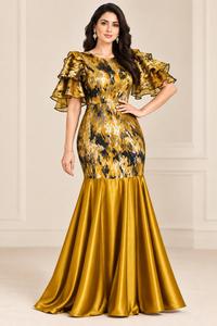 Robe africaine pour femmes, robes à paillettes tendance, vêtements de soirée sexy, vêtements européens et américains, robe de mariée - Product Image 3