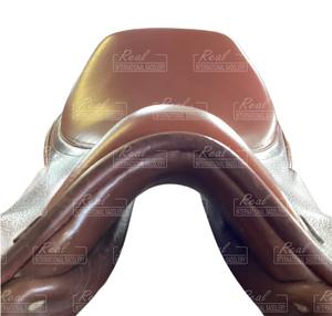 Selle en cuir d'Argentine Selle de cheval anglaise Produits d'équitation en cuir véritable Selle de course d'équipement équestre équin - Product Image 2