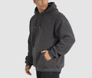 New Arrival 2025 Stylish Custom Made <b>Sherpa</b> Teddy <b>Fleece</b> Long Sleeves Breathable Pullover High Quality Wholesale hoodie For <b>Mens</b> - Product Image 3