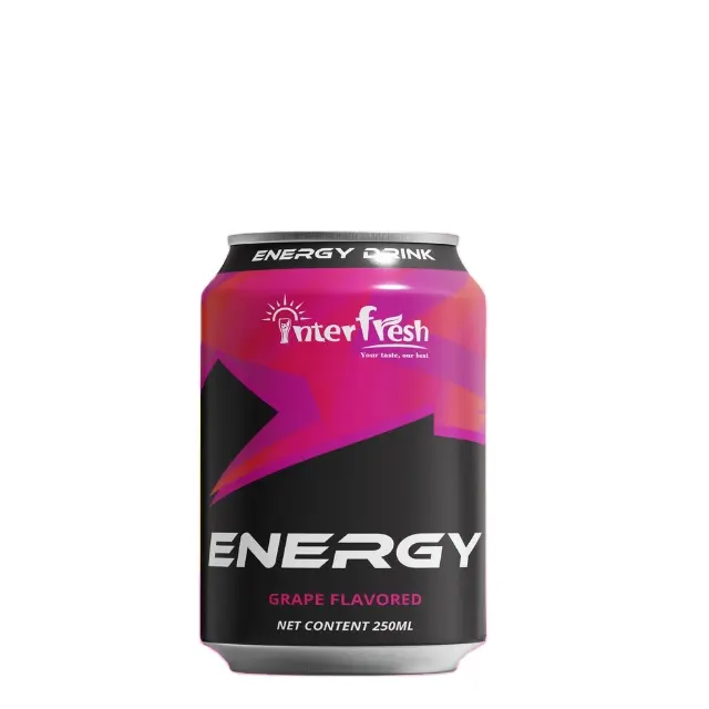 Interfresh 250 ml cans Energy Drink with HALAL, HACCP, ISO OEM customize Private Label brand