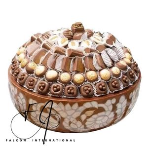 Bol à chocolat martelé en métal avec plateau bol à chocolat arabe fini or bol à chocolat sûr haute qualité nouvelle collection bol à chocolat - Product Image 6