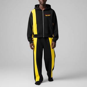 Custom for Polyester/Cotton Winter Training & Jogging 2-Piece Zip-Up Hoodie & Sweatpants Tracksuit Unisex - Product Image 4