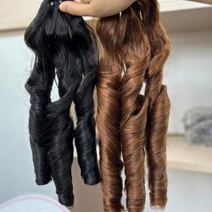 Cheveux bouclés rebondissants dans la trame, cheveux 100% humains cheveux bruts un donneur - Product Image 3