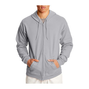 Fashionable Men Zipper Hoodie Durable Quality Gym Hoodie Streetwear for Brands & Stores - Product Image 1