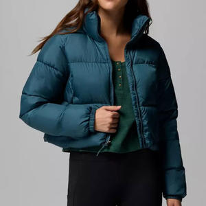 <b>Women's</b> <b>Puffer</b> <b>Jacket</b> Streetwear Windproof Crop <b>Puffer</b> <b>Jacket</b> Custom Logo Warm Outdoor Winter Quilted Insulated Parkas <b>Jacket</b> - Product Image 2