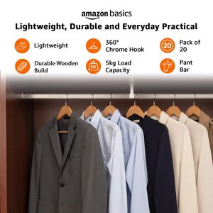 Perchas de Madera Maciza de Primera Calidad para Trajes, Camisas y Abrigos |   Perchas de Madera Duraderas Antideslizantes, Venta al por Mayor OEM - Product Image 5