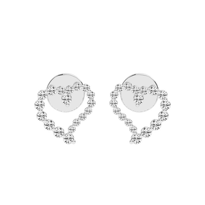 AIER-442 Classic Sparkling <b>Diamond</b> <b>Earrings</b> for Women for in Platinum Yellow Gold or White Gold and Rose Gold - Product Image 1