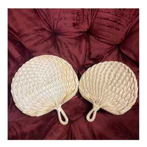 Abanico de hoja de palma, abanico de bambú natural hecho a mano de Vietnam, ideal para bodas en la playa, eventos y regalos de fiesta sostenibles - Product Image 4