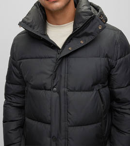 Veste matelassée à capuche pour homme, design tendance, fermeture éclair, imprimé, softshell, imperméable, coupe-vent, épaisse - Product Image 3