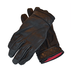 Black Leather Short Classic Motorbike Gloves Motorcycle Auto Racing Wear Genuine Leather Gloves For Men - Product Image 2