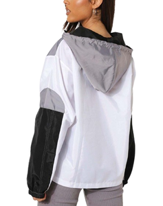 Jersey de media cremallera al por mayor, chaquetas cortavientos con capucha, ropa impermeable para gimnasio, chaquetas para correr al aire libre para mujer - Product Image 2