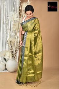 Tissu en coton tissé PAR NAKSHA, écologique, à séchage rapide, style uni, largeur 6,3 m, pour les mariages des filles - Product Image 5