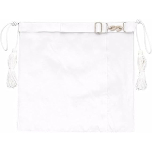 Tablier maçonnique classique blanc respirant en cuir pour CANDIDATE ENTERED APPRENTICE - Product Image 2