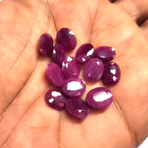 Alta calidad 13 Uds 12x10mm corte ovalado 48cts lote de rubí Natural corindón rosa piedra preciosa suelta con certificación de ventas IROC - Product Image 4