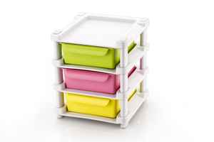 Versátil CAJÓN MULTIUSOS de 3 CAPAS, cajón de almacenamiento de plástico, organizador multiusos apilable de tres niveles, venta al por mayor, OEM a granel XL - Product Image 2