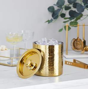 Cubo de vino con forma ovalada de nuevo diseño, superventas, supermesa de alta calidad personalizable, acero inoxidable dorado - Product Image 2