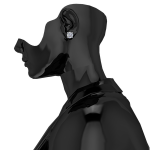 Boucles d'oreilles clous en diamant de laboratoire 9K en gros pour femmes, clarté VS1, taille brillant, certifiées IGI, or jaune et blanc, style hip-hop - Product Image 4