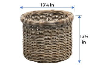 Cesta Redonda de Mimbre Natural Ecológica Artex Green Earth, Cesta de Almacenamiento Hecha a Mano, Moderna y Multifuncional, Hecha en Vietnam - Product Image 2